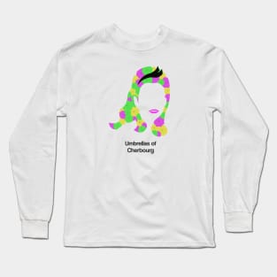 Umbrellas of Cherbourg movie fan art minimal french new wave Catherine Deneuve Jacques Demy Long Sleeve T-Shirt